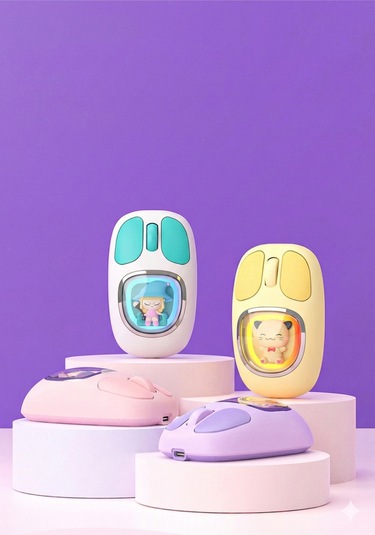 Pikacu Detaylı Sevimli Bluetooth Kablosuz Mouse Şarjlı Sessiz Çift Mod Diğer
