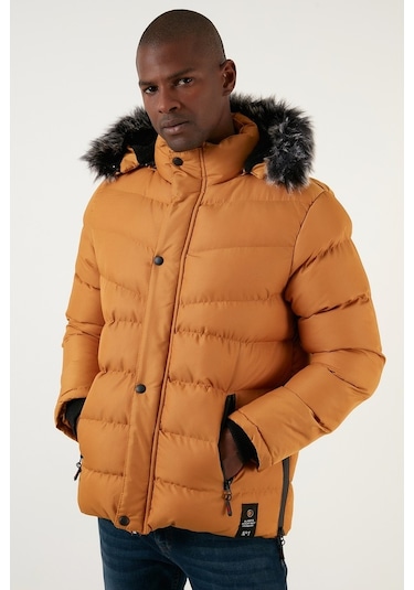 Buratti Slim Fit Suni Kürklü Peluş Astarlı Çıkarılabilir Kapüşonlu Şişme Erkek Mont 5761080 B Hardal Buratti Slim Fit Suni Kürklü Peluş Astarlı Çıkarılabilir Kapüşonlu Şişme Erkek Mont 5761080 B Hardal