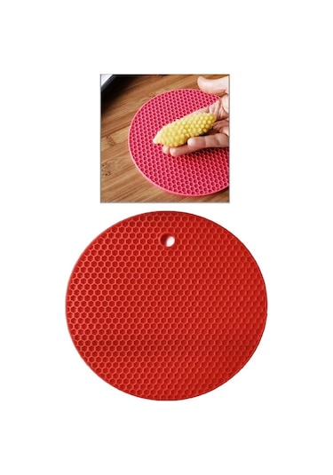 Daire Silikon Nihale Ve Kalburabastı Yapma Aparatı Kırmızı