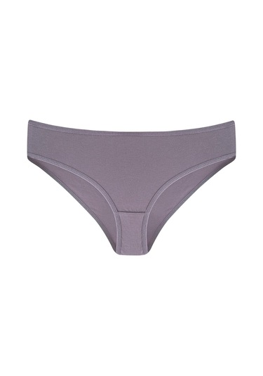 Kadın Düz Renkli Külot 7'li Paket Pamuklu Likralı Esnek Ve Yumuşak Kumaş Kahve