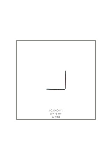 Köşe Gönye, Sac Gönye, 15 X 45 Mm 10 Adet Metalik