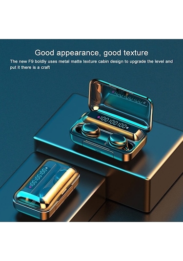 Prestigegoods F9-5c Bluetooth Kulaklık: Dijital Gürültü Azaltma, El Kayışı, 220 Saat Pil