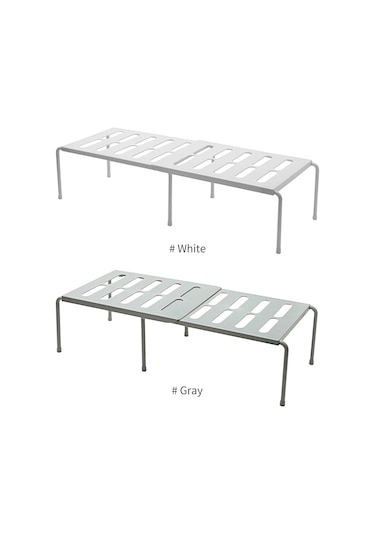 Ximistore9 Genişletilebilir Abs Su Akıtma Delikli Mutfak/banyo Depolama Rafı - Gri 40.5-68cm Gri