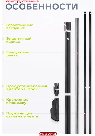 Skyway Araç Silecekleri Karkasız 500/500 Mm 224566966
