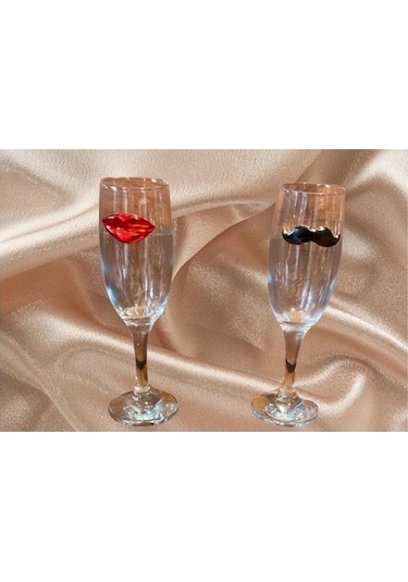 Dudak Bıyık 2'li Kahve Yanı Su Kadehi-cengizhan Unaler