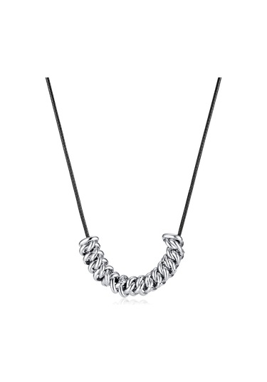 Sones Opk Gx2423 Kişiselleştirilmiş Deri Halat Paslanmaz Çelik Yüzük Kolye Ucu Aksesuarları