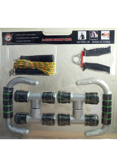 Multifonksiyonel 3lü Fitness Seti Spor Seti 5001-3f