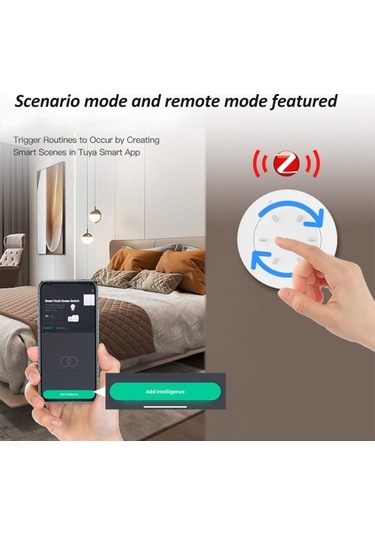 Pazly Zigbee Kablosuz Akıllı Düğme Dimmer Anahtar Beyaz 1-gang Ev Kontrolü 1-gang
