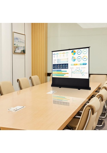 Peak 142x107cm Taşınabilir Portatif Pull Up Floor Projeksiyon Per