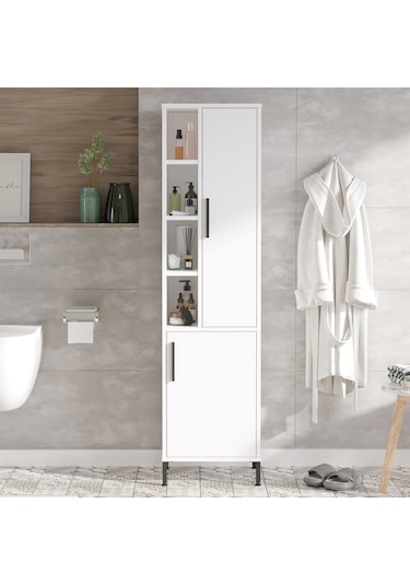 Robin Home Bianca Çok Amaçlı Dolap Banyo Dolabı Beyaz (531062618) Beyaz