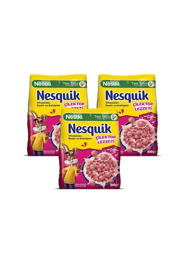 Nesquik Çilektop Lezzeti 310 Gr Mısır Gevreği X 3 Adet