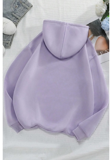 The 1997 Travel Baskılı Sweatshirt Lila