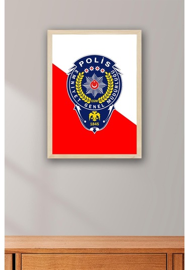 Polis Arması Logo Çerçeveli Tablo