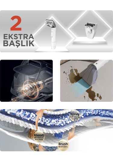 Torima JJB-747-II Koltuk Ve Halı Yıkama Makinesi + CB-902A Buharlı Temizleyici