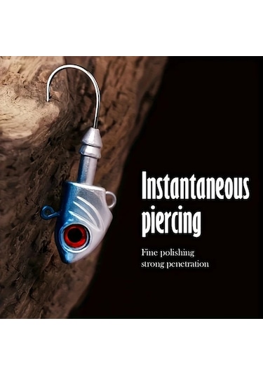 Fochsia 56 Parça Balıkçılık Seti: 5g 7g 10g 14g Kurşun Ağırlık 6 Jig Kafa 50 Yumuşak Yem İle 10g/0.353oz Taze Ve Tuzlu Su Balık Avı