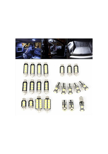 Monyee 23 Adet 5050 Smd Led Araç Iç Işığı Seti - Beyaz Işık, Kolay Kurulum, Düşük Enerji Tüketimi, 50.000 Saat Ömür - Tavan, Kapı, Plaka Ve Daha Fazla Için