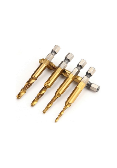 Kangvka 6'lı Altın Hss Delme Ve Taplama Aleti Seti - 1/4" Hex Saplı, Ahşap/alüminyum/plastik İçin Uygun, 3-10mm Çaplar