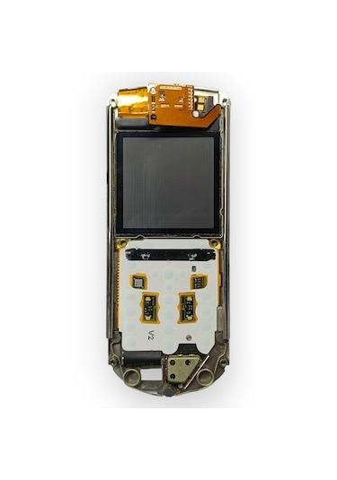 Nokia 8800 Sirocco Ekran Orta Kızaklı Kasa Kamera Nokia 8800 Sirocco Uyumlu Kızaklı Tuşbortlu Ekran