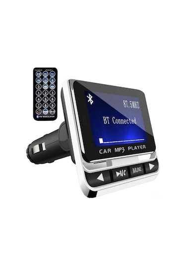 Leezsing Araç Bluetooth Fm Vericili Mp3 Çalar - 1.4" Lcd Ekranlı Usb Şarj & Telefon Görüşme Özellikli
