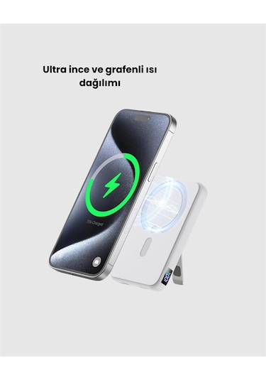 Magsafe Uyumlu 10000 Mah Powerbank Beyaz