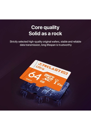 Sones Teclast U3 Ultra Yüksek Hızlı Tf Kart / Micro Sd Kart, Bellek: 64 Gb