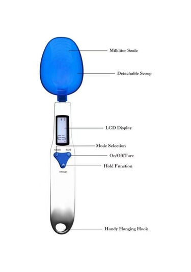 Geeksen 500g Hassas Mutfak Kaşığı Terazisi - 3 Çıkarılabilir Kaşık İle Sıvı Ve Katı Ölçüm Diğer