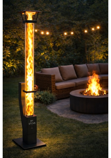 Realx 160 cm Camlı Füze Pelet Soba – Pelet ve Pürmüz Hediyeli