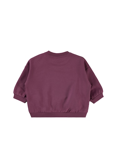 Civil Baby Kız Bebek Sweatshirt 6-18 Ay Koyu Gül Kurusu Koyu Gül Kurusu