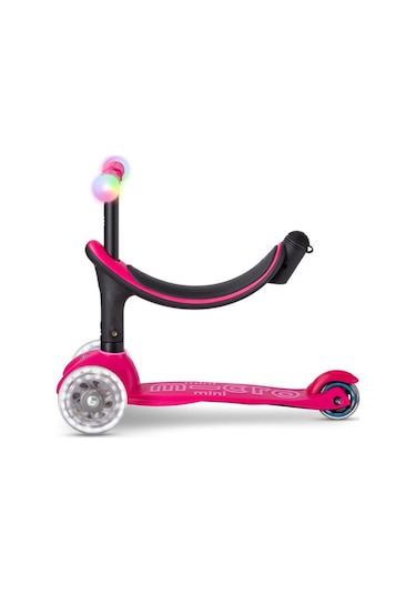 Micro Mini2grow Deluxe Magic Led 3 Tekerlekli Scooter Pink