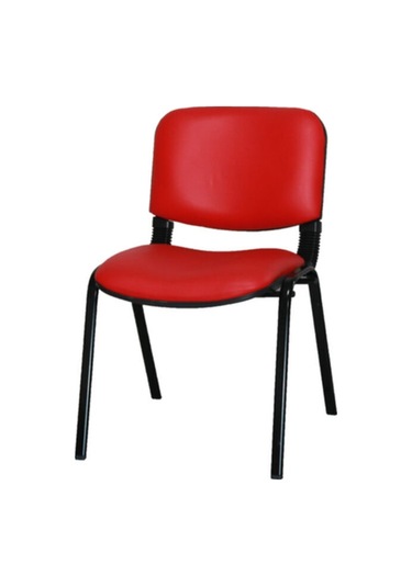 Ofiscombin Ofis Büro Bekleme Misafir Çalışma Konferans Koltuğu Form Sandalye Kirmizi Deri 00047499860