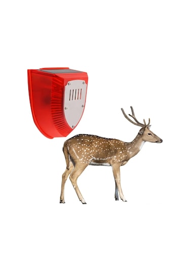 Vkemall Güneş Enerjili Su Geçirmez Hayvan Çekici - Çiftlik Bahçe Ormanı İçin Zamanlayıcı Ses Ve Işık Alarmı N911m