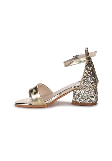Sheila Günlük Kız Çocuk 3 Cm Topuklu Sandalet Abiye Ayakkabı Gümüş