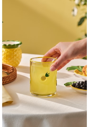 Karaca Pineapple Meşrubat Bardağı 420 Ml Sarı