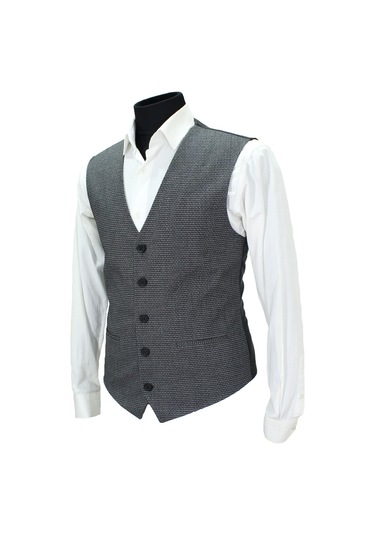 Mentor Regalo Erkek Yelek V Yaka Siyah Desenli 50581