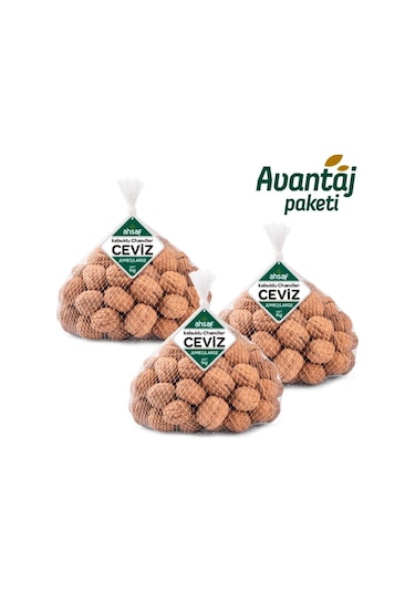 Ahsaf Kabuklu Chandler Yerli Ceviz Jumbo Large File 3 x 1 KG
