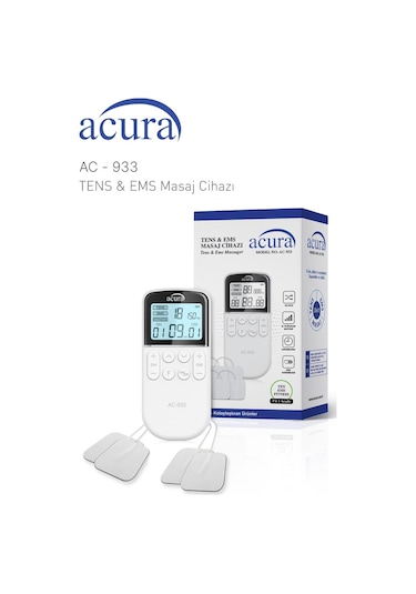 Acura Ac-933 Çift Kanallı, 50 Programlı Profesyonel Tens Cihazı