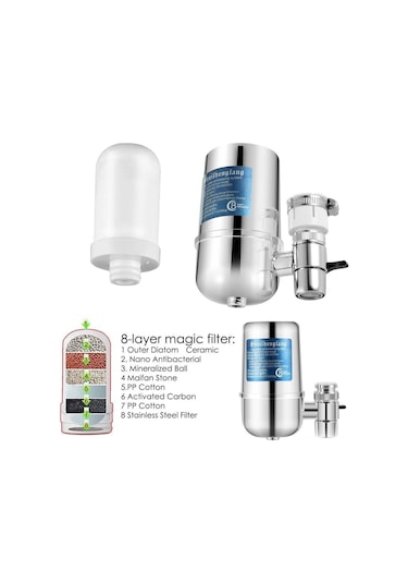 Mufunye 0.1 Mikron Seramik Su Filtresi Kartuşu - Musluk Ve Mutfak Kullanımı İçin Yeniden Kullanılabilir Su Arıtma Filtresi