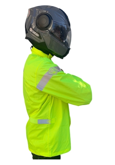 Scudo Peru Sarı Üst Motosiklet Yağmurluğu M