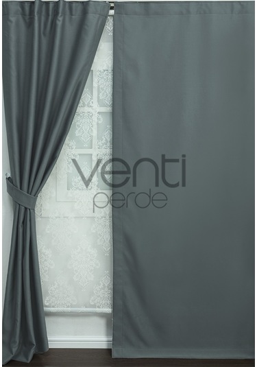 Blackout Karartma Güneşlik Düz Pilesiz Gri Kahve