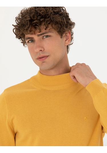 Pierre Cardin Erkek Hardal Triko Kazak 50276161-vr072 Hardal