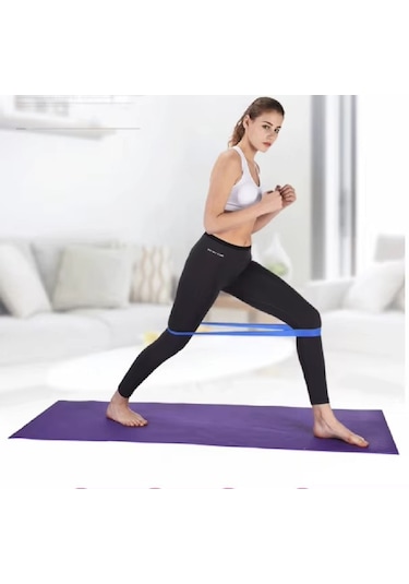 60 Cm Pilates Jimnastik Egzersiz Yoga Direnç Bandı Mavi - Hafif