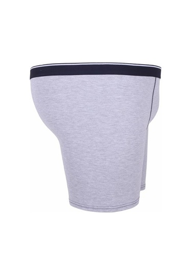 Starbattal Erkek Büyük Beden Likralı Uzun Paça Boxer 11906 Grı Melanj - Grı Melanj