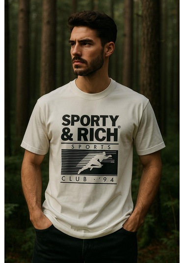 Erkek Basic T-shirt Oversize Rahat Kalıp %100 Pamuk Bisiklet Yaka Kısa Kollu Tişört Bej