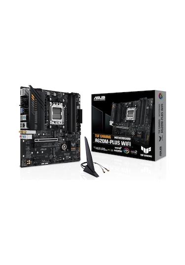 Asus TUF Gaming A620M-Plus WIFI AMD A620 6400 MHz (OC) DDR5 Soket AM5 mATX Anakart