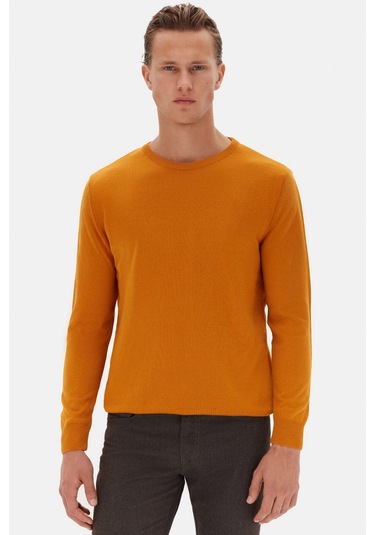 Ds Damat Regular Fit Sarı Düz Kazak 1hc060196016m 501