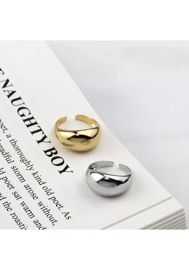 925 Ayar Gümüş Geometrik Unisex Ayarlanabilir Yüzük