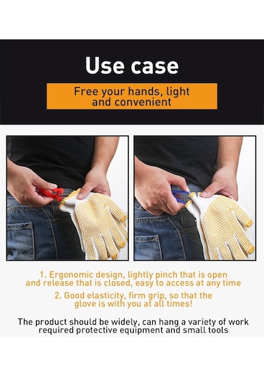 Yeşil Çok İşlevli Eldiven Kapmak Klip Koruma Kelepçesi Kapmak Yakalayıcı Güvenlik Anti Kayıp Çalışma Eldiveni Klip Tutucu Askı