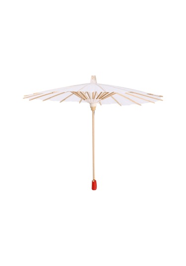 Shineyee Beyaz Kağıt Şemsiye 20cm - Ahşap Kemikli, Dıy Boyama İçin Uygun, Anaokulu Ve Sınıf Aktivitesi Gereci