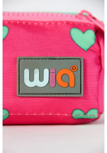 Wia Kids Kalp Desenli Kız Çocuk Kalemlik Pembe