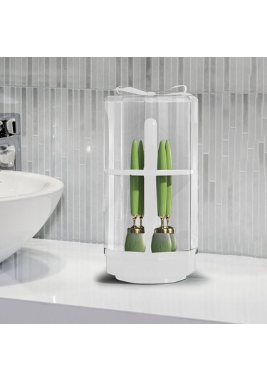 Suntek Makyaj Fırçası Kurutma Rafı Vanity Table White Için Beyaz